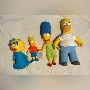The Simpsons Family Plush Toy Set - Homer, Marge, Bart, Maggie